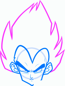 dessiner vegeta de dragon ball z - etape 6