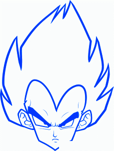 dessiner vegeta de dragon ball z - etape 7