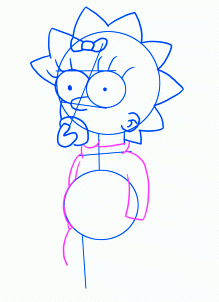 dessiner maggie simpson - etape 4