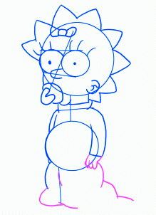 dessiner maggie simpson - etape 5