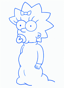 dessiner maggie simpson - etape 6