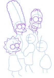 dessiner la famille simpson - etape 2