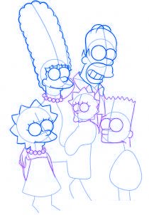 dessiner la famille simpson - etape 3