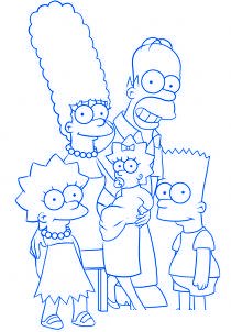 dessiner la famille simpson - etape 6