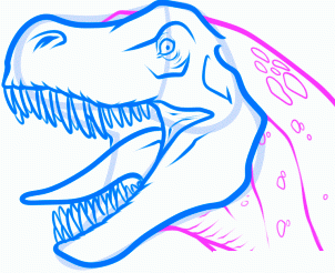dessiner un dinosaure t rex - etape 5
