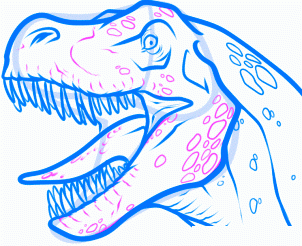 dessiner un dinosaure t rex - etape 6