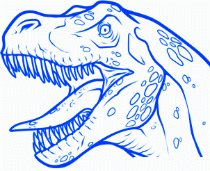 dessiner un dinosaure t rex - etape 7