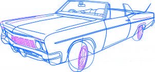 dessiner une voiture lowrider - etape 5