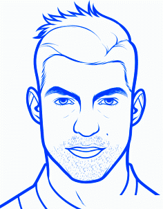 comment dessiner ronaldo facilement