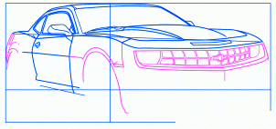 dessiner une voiture Chevrolet Camaro - etape 5