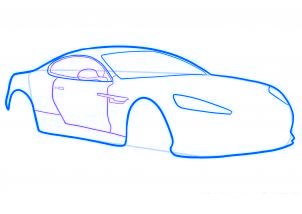 dessiner une voiture de sport aston martin virage - etape 4