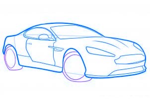 dessiner une voiture de sport aston martin virage - etape 6