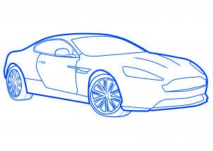 dessiner une voiture de sport aston martin virage - etape 8