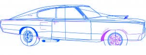 dessiner une voiture Dodge Charger 1969 - etape 5