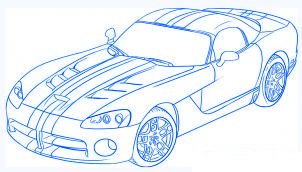 dessiner une voiture Dodge Viper - etape 6