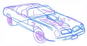 dessiner une voiture Pontiac Firebird - etape 4