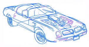 dessiner une voiture Pontiac Firebird - etape 5