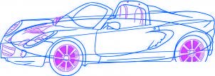 dessiner une voiture Lotus Elise - etape 5