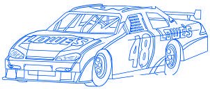 dessiner une voiture de course Nascar - etape 7