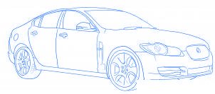 dessiner une voiture Jaguar XF - etape 5