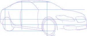 dessiner une voiture Jaguar XF - etape 2 dessiner une voiture Jaguar XF - etape 2