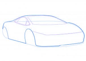 dessiner une voiture de sport Lamborghini - etape 3
