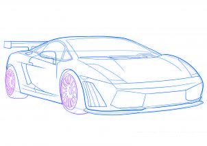 dessiner une voiture de sport Lamborghini - etape 7