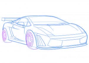 dessiner une voiture de sport Lamborghini - etape 7 dessiner une voiture de sport Lamborghini - etape 7