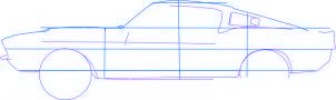 dessiner une voiture Ford Shelby Mustang GT 500 - etape 3