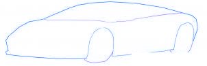 dessiner une voiture de sport Lamborghini - etape 2