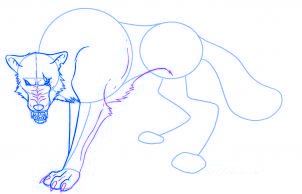 dessiner un loup de dessin anime - etape 4 dessiner un loup de dessin anime - etape 4
