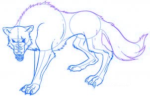 dessiner un loup de dessin anime - etape 6 dessiner un loup de dessin anime - etape 6