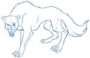 dessiner un loup de dessin anime - etape 7 dessiner un loup de dessin anime - etape 7