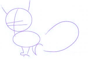 dessiner un renard de dessin anime - etape 1 dessiner un renard de dessin anime - etape 1