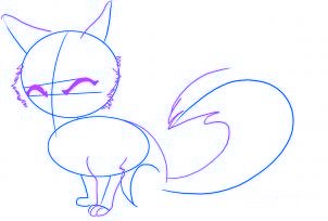 dessiner un renard de dessin anime - etape 2 dessiner un renard de dessin anime - etape 2