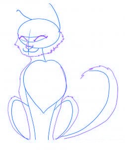 dessiner un chat assis - etape 2