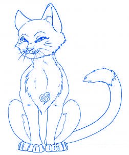 dessiner un chat assis - etape 5