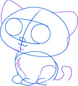 dessiner un chaton facile - etape 3