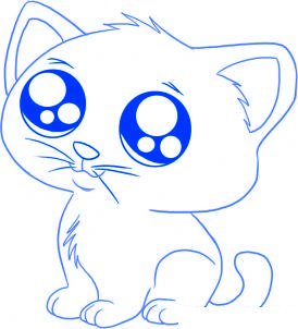 dessiner un chaton facile - etape 5