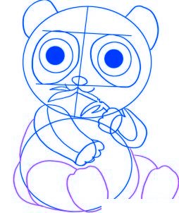 dessiner un panda de dessin anime - etape 4 dessiner un panda de dessin anime - etape 4
