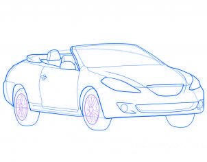 dessiner une voiture decapotable - etape 8