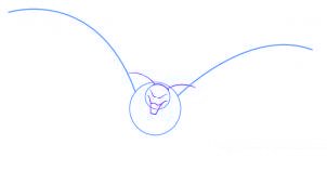 dessiner une chauve souris de dessin anime - etape 2