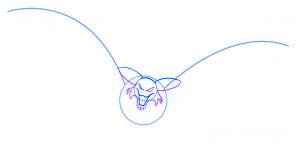 dessiner une chauve souris de dessin anime - etape 3