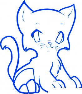 dessiner un chat de dessin anime - etape 7