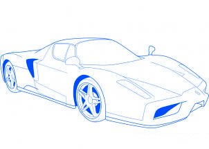 dessiner une voiture de sport Ferrari - etape 10