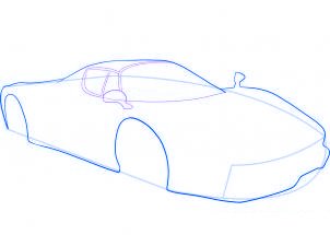 dessiner une voiture de sport Ferrari - etape 4