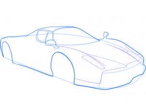 dessiner une voiture de sport Ferrari - etape 5