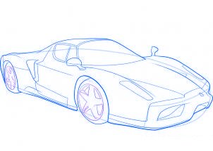 dessiner une voiture de sport Ferrari - etape 8