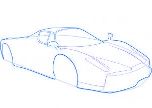 dessiner une voiture de sport Ferrari - etape 5 dessiner une voiture de sport Ferrari - etape 5