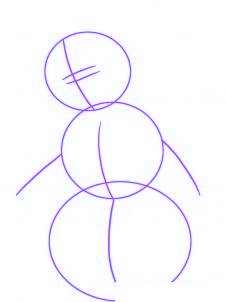 dessiner un bonhomme de neige - etape 1 dessiner un bonhomme de neige - etape 1